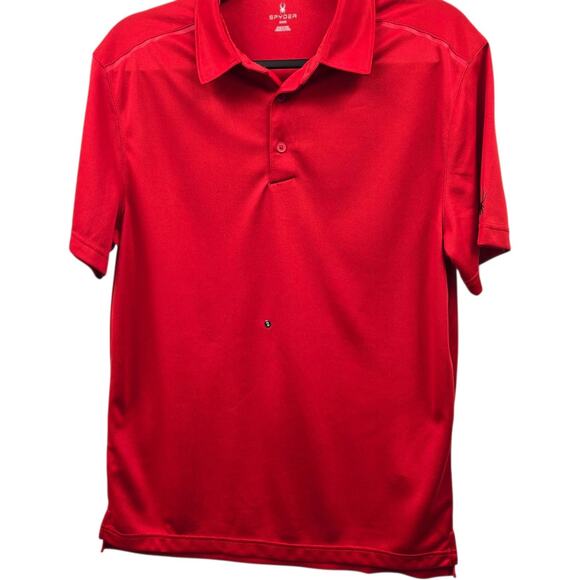 Spyder Red Freestyle Polo Men's Medium Golf Outdoor Work Shirt (Nice with Flaws) - Picture 8 of 16